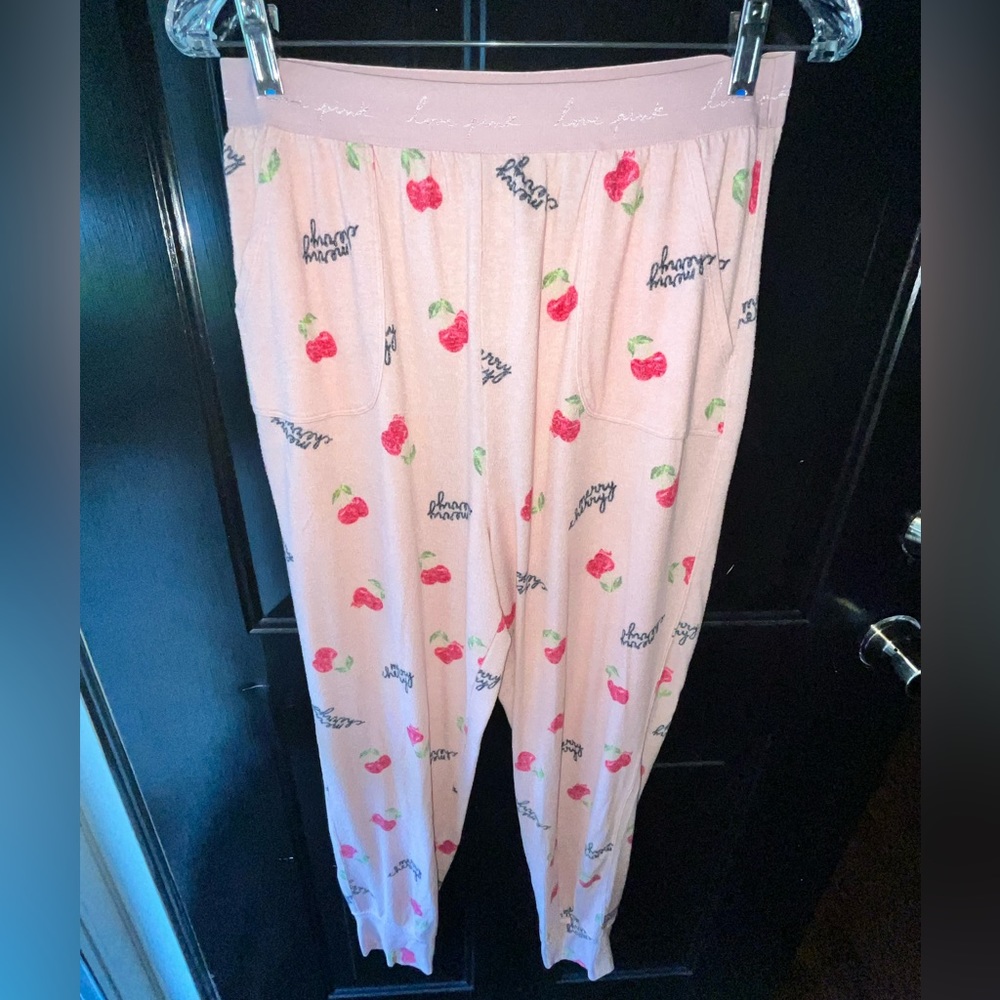 VGUC PINK “Merry Cherry” PJ Bottoms - Sz Large